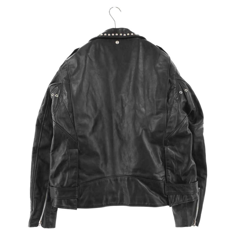 Sacai サカイ 22AW×SCHOTT Leather Studs Blouson スタッズダブルライダースジャケット 22-02876M ブラック