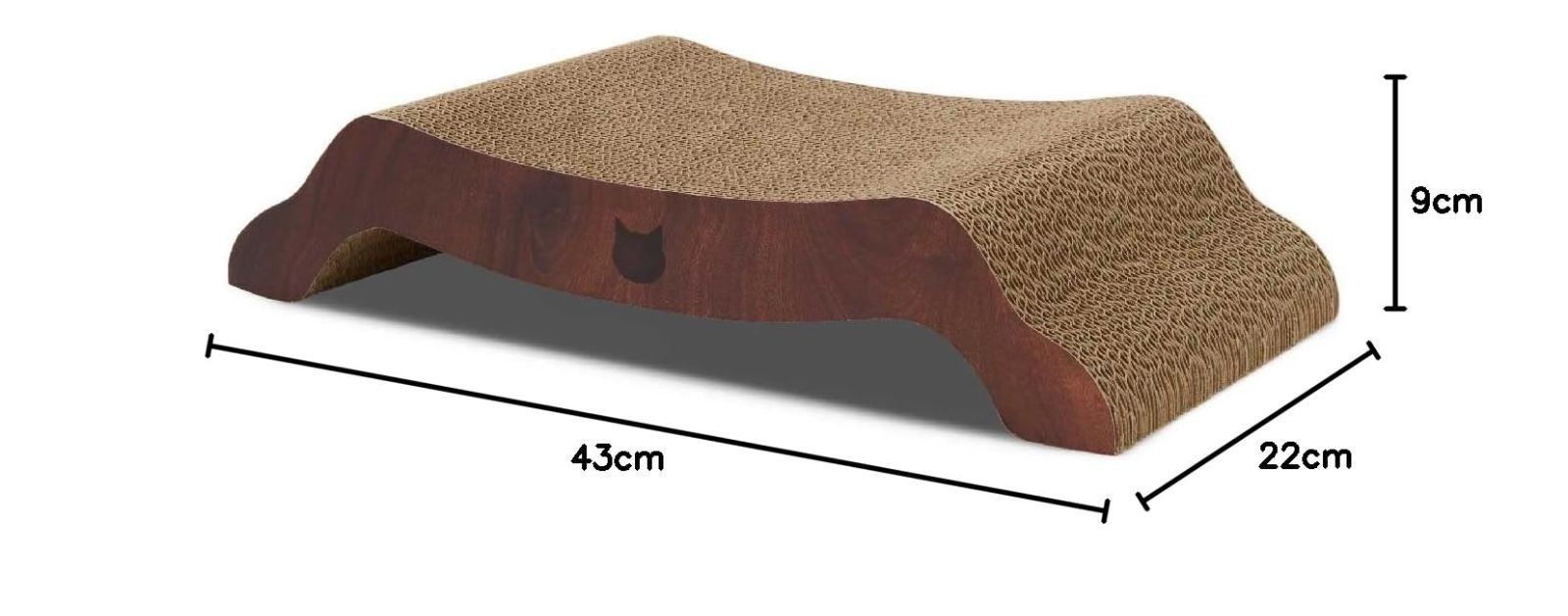 セール ダークブラウン Ｍ バリバリベッド 猫壱 爪とぎ 猫用