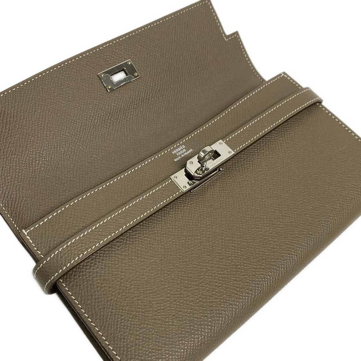 HERMES(エルメス) 財布美品 ケリーウォレットロング エトゥープ  