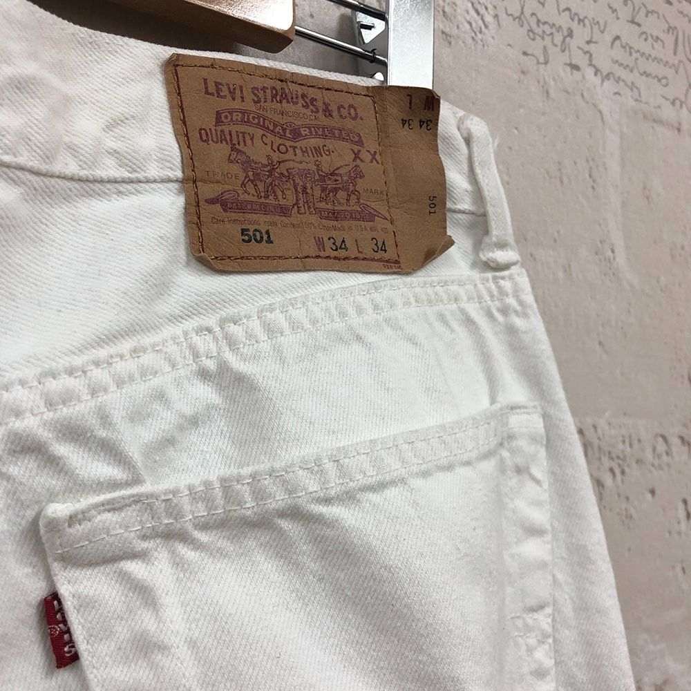 ユーズド Levi's ホワイトデニム501 アメリカ製 90's ヴィンテージ W34