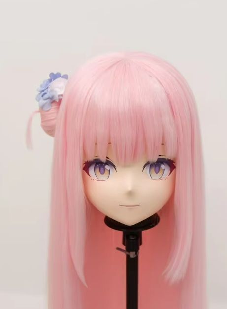 全頭マスク カツラ付き ロック付き NO.600 マスク ドール ヘッドロリータ人形 コスプレ 仮装 変装 着ぐるみ kigurumi