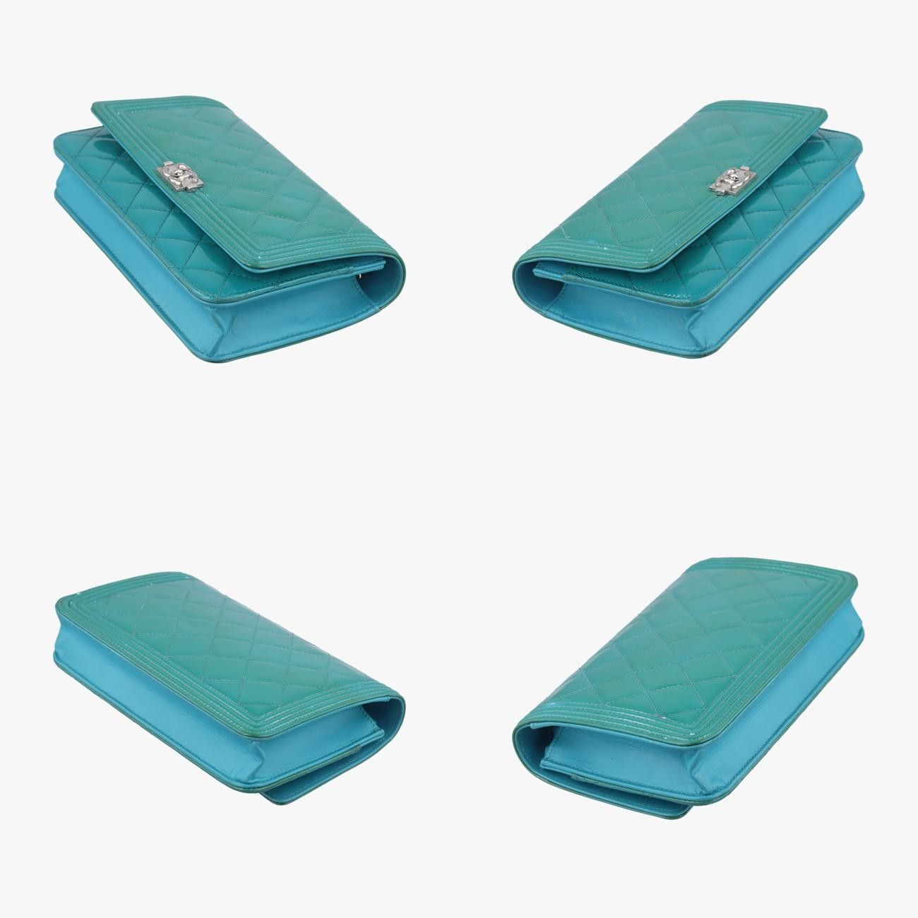 シャネルChanelボーイシャネルグリーンパテントA8028720600671