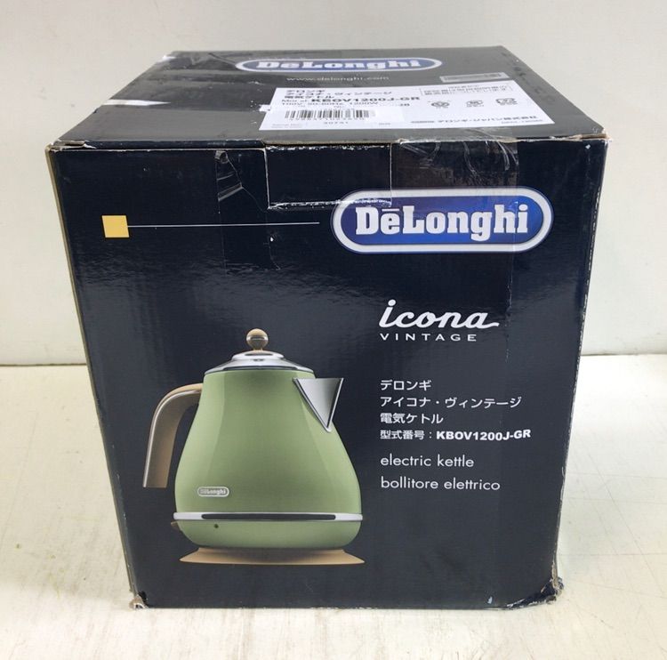 B5748◇デロンギ(DeLonghi) 電気ケトル オリーブグリーン 1.0L