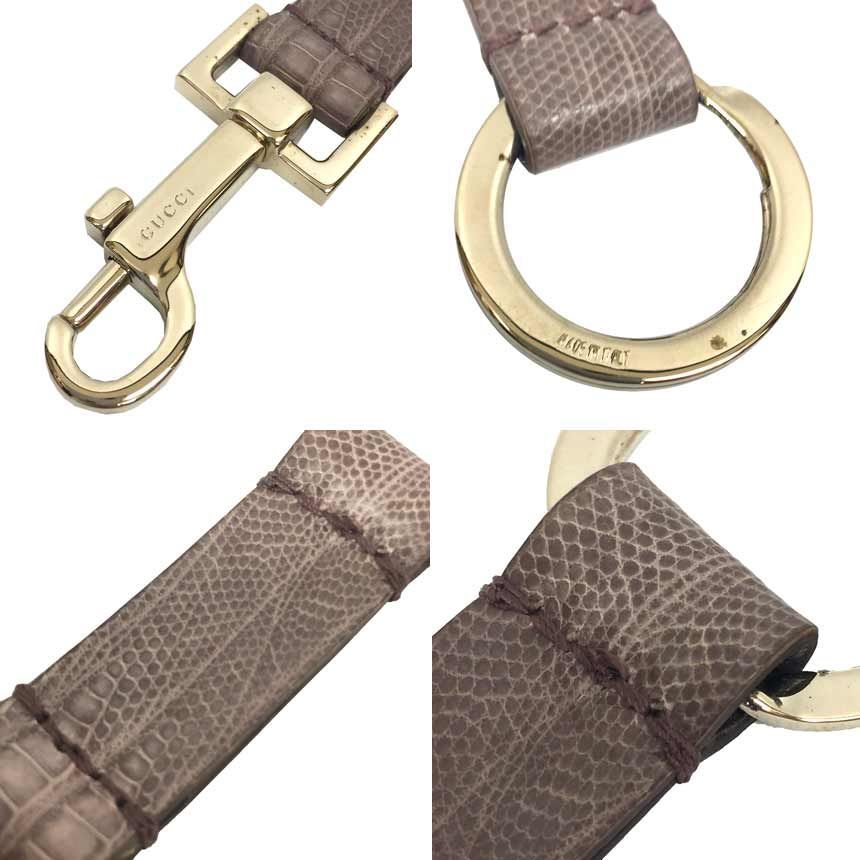 GUCCI/キーホルダー GUCCI グッチ リザードレザー キーフック キーホルダー aq7763