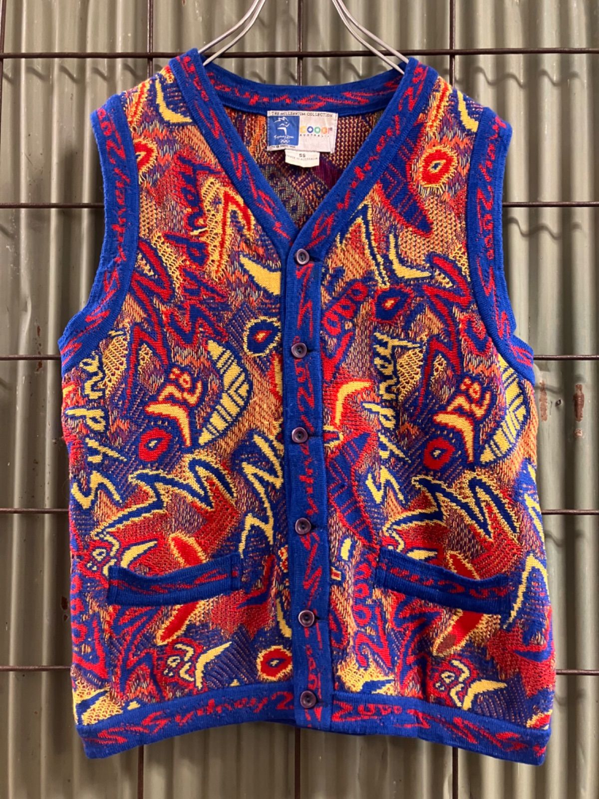 Old COOGI Knit Vest クージー　ニットベスト　セーター　クレイジーニット　3Dニット