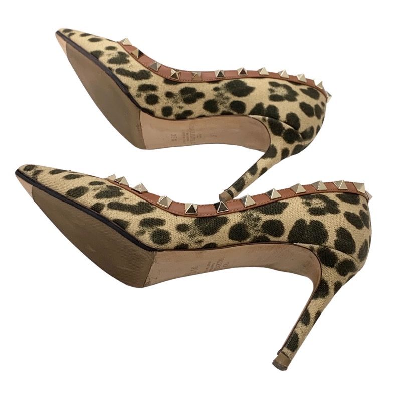 ヴァレンティノ VALENTINO パンプス 靴 シューズ キャンバス レザー  