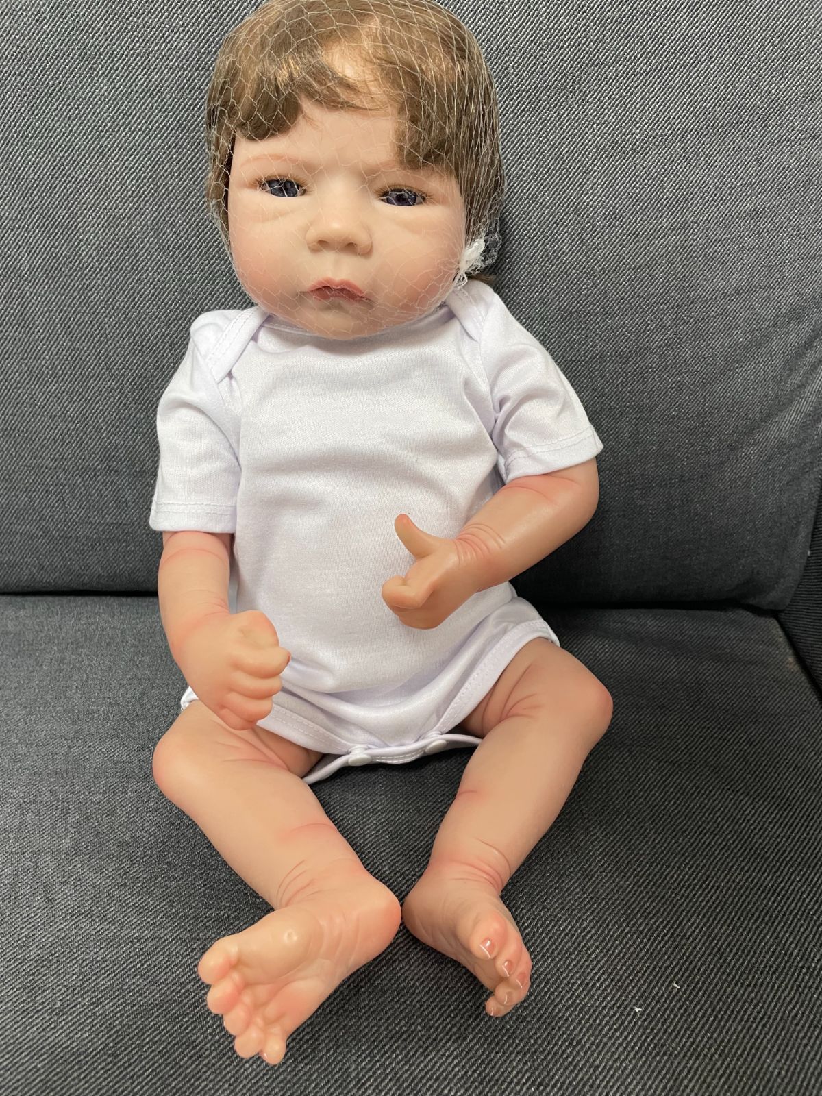 リボーンドール】超リアルな赤ちゃん人形 男の子 約46cm 髪の毛植毛
