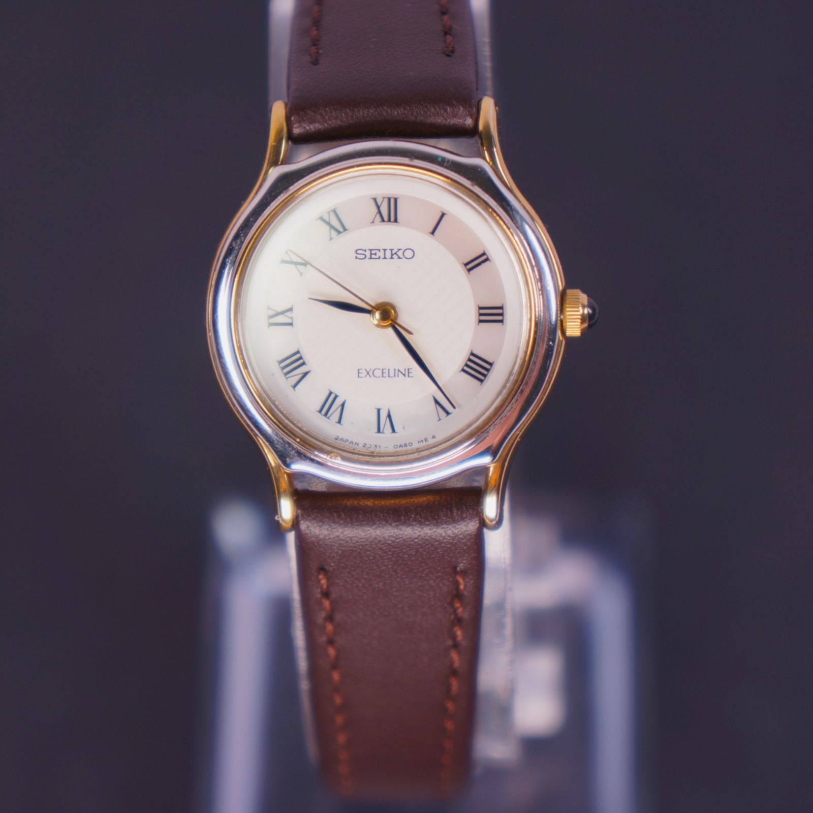 【稼働極美品】SEIKOエクセリーヌ　SGP30　電池交換済　新品革ベルト 稼働品】SEIKOエクセリーヌ SGP30 電池交換済 新品革ベルト