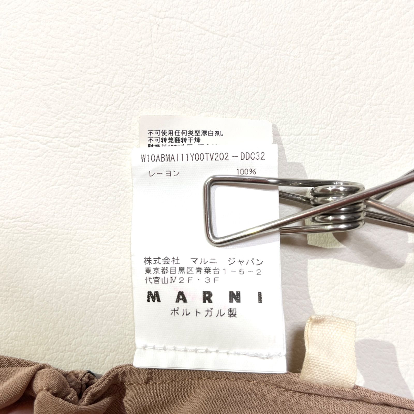 ポケット付きドット柄ボウタイシャツワンピース