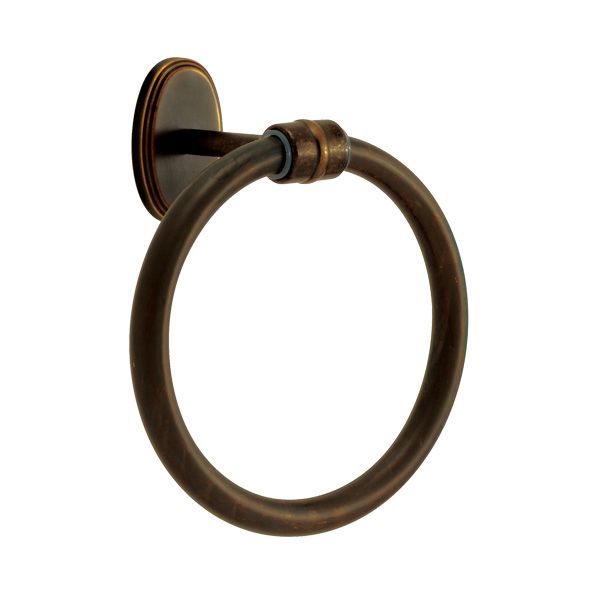 【新品・7営業日以内発送】ゴーリキアイランド 640345 真鍮製タオルリング Plateシリーズ 古色 真鍮 タオル掛け タオルハンガー AN PLシリーズ真鍮製タオルリング 真鍮古色仕上げ【沖縄離島販