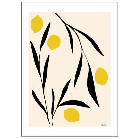 セール，100%新品 THE POSTER CLUB x Anna Morner | Lemon | 30x40cm アートプリント/アートポスター 北欧 デンマーク その他