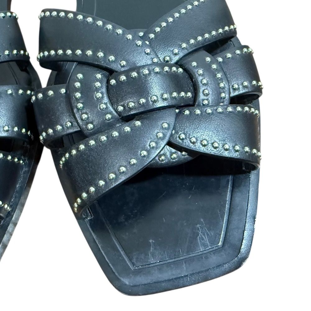 美品 SAINT LAURENT PARIS サンローランパリ レザー スタッズ