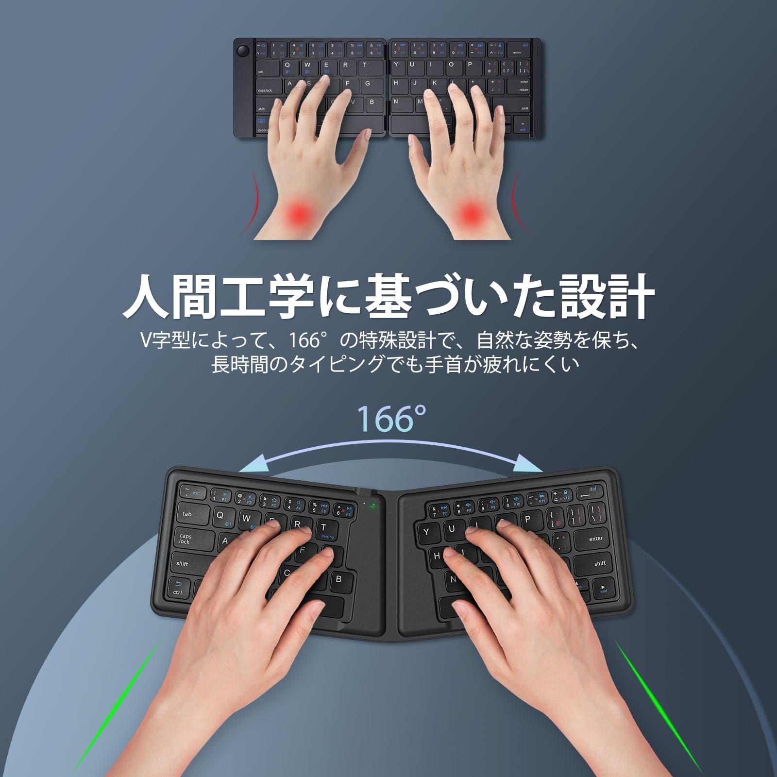 数量限定】iClever Bluetooth キーボード 折りたたみ式 ワイヤレス キーボード マルチペアリング ipad / iphone 用  キーボード USB 軽量 薄型 レザーカバー 財布型 折れない 360度回転 iOS / Android / W - メルカリ