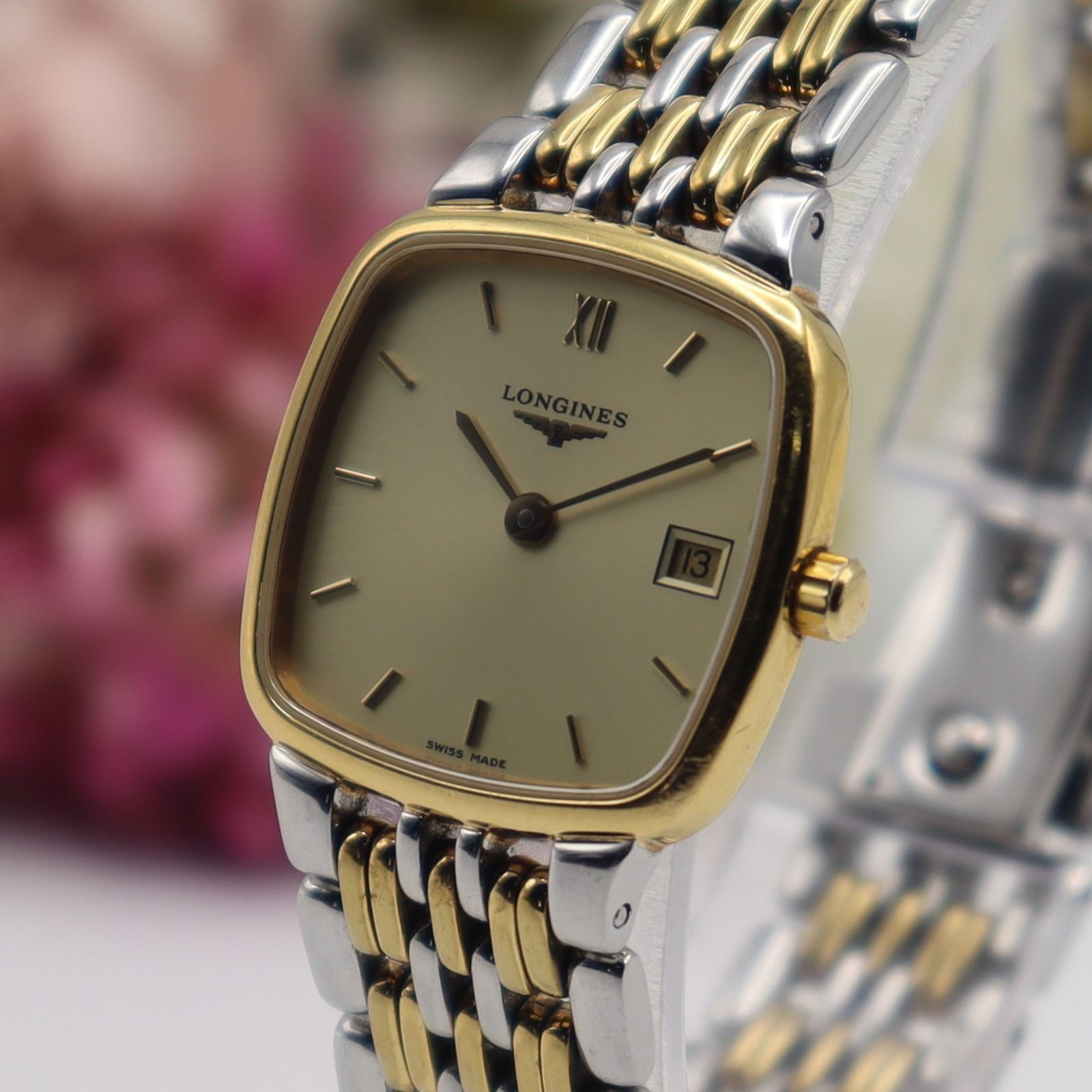 稼働 LONGINES Flagship 腕時計 デイト クォーツ 磯臭 レディース