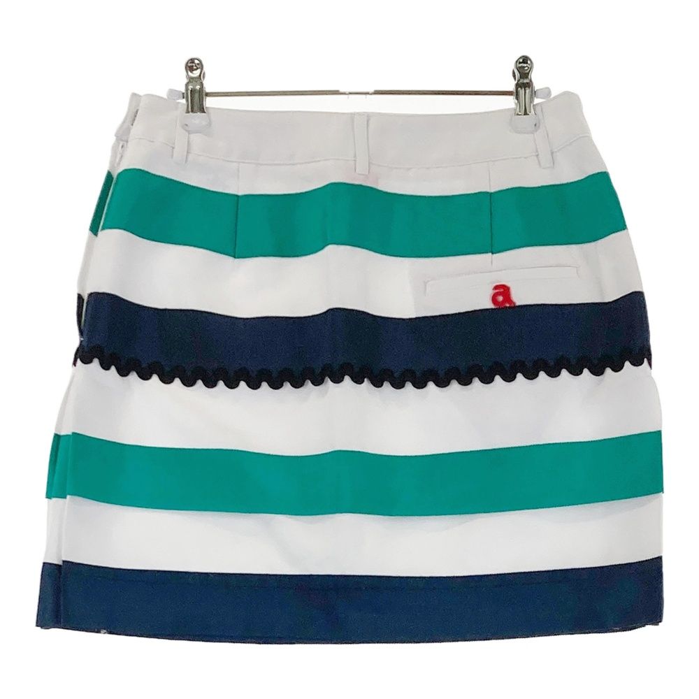 【新品】archivio アルチビオ レディース ゴルフスカート ボーダー38 サイズ：38 ARCHIVIO アルチビオ スカート ボーダー柄 ホワイト系