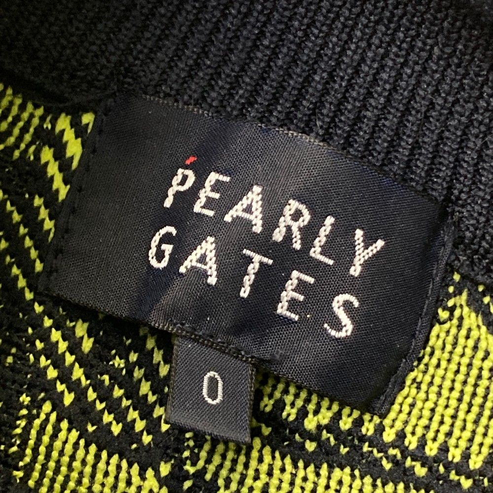 サイズ：0 PEARLY GATES パーリーゲイツ 2024年モデル ハイネック ニットセーター ビッグロゴ 総柄 ネイビー系 [240101386712] ゴルフウェア レディース ストスト サイズ：0 PEARLY GATES パーリーゲイツ 2024年モデル