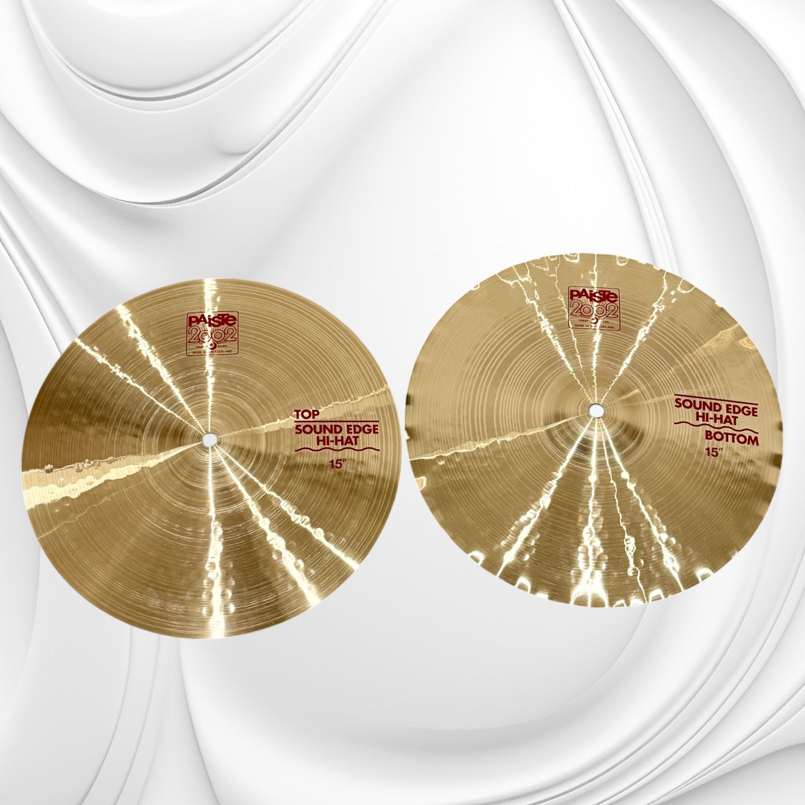 美品】Paiste パイステ 2002 SOUND EDGE HI-HAT 15 TOP BOTTOM 
