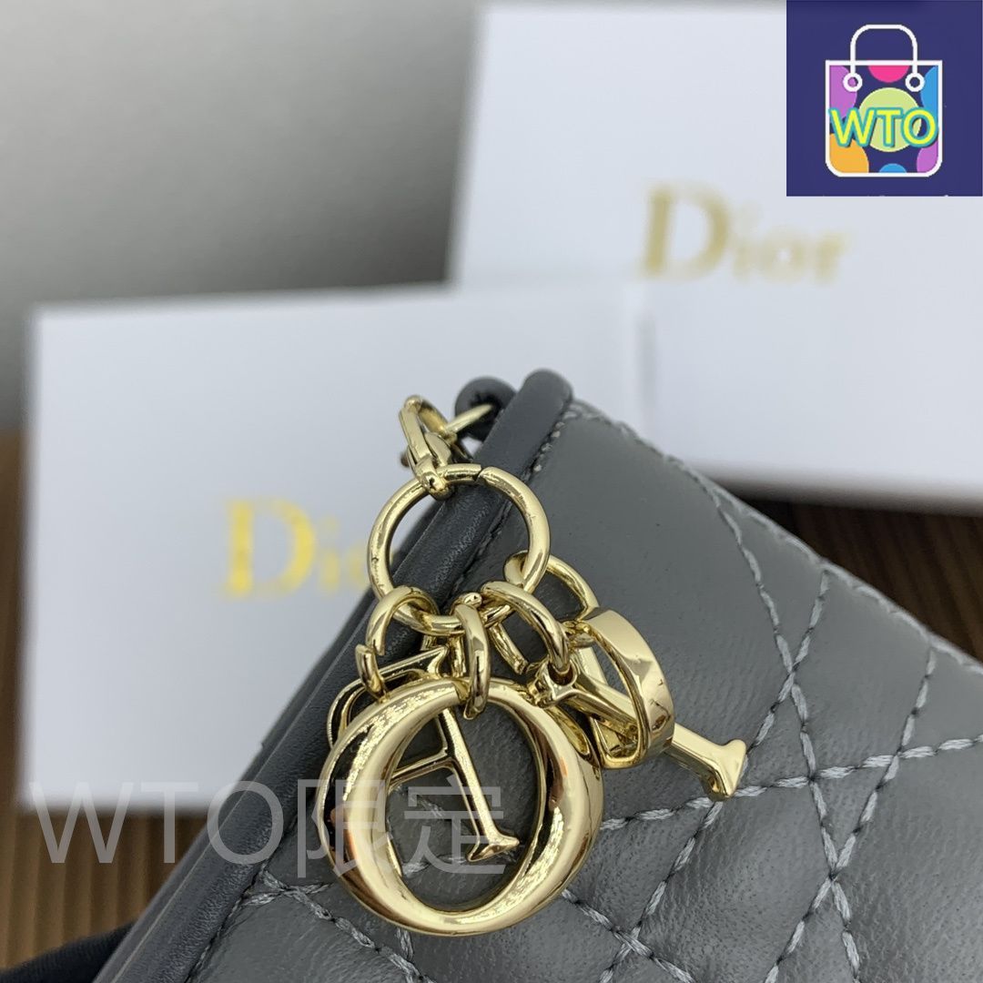 本日WTO] ミニ レディディオール ウォレット グレーシープレザー