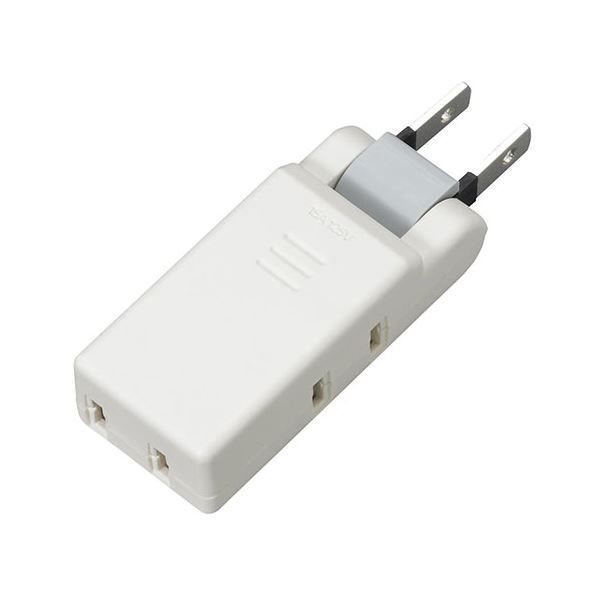 (まとめ) YAZAWA 極小コーナータップ 3個口 ホワイト Y02CM300WH 