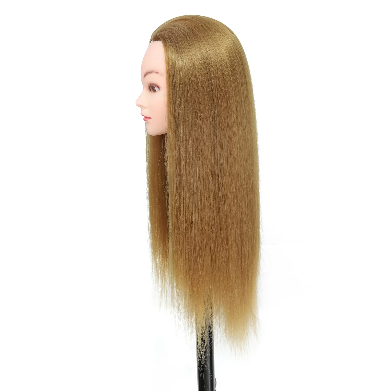 思い出 Ba Sha 編み込み ウィッグマネキンヘッド ヘア セット 美容室サロン 合成髪 YK-27