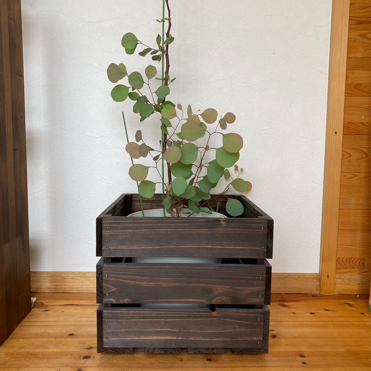 国内正規品】 プランターカバー☆観葉植物☆カントリー☆職人手作木製