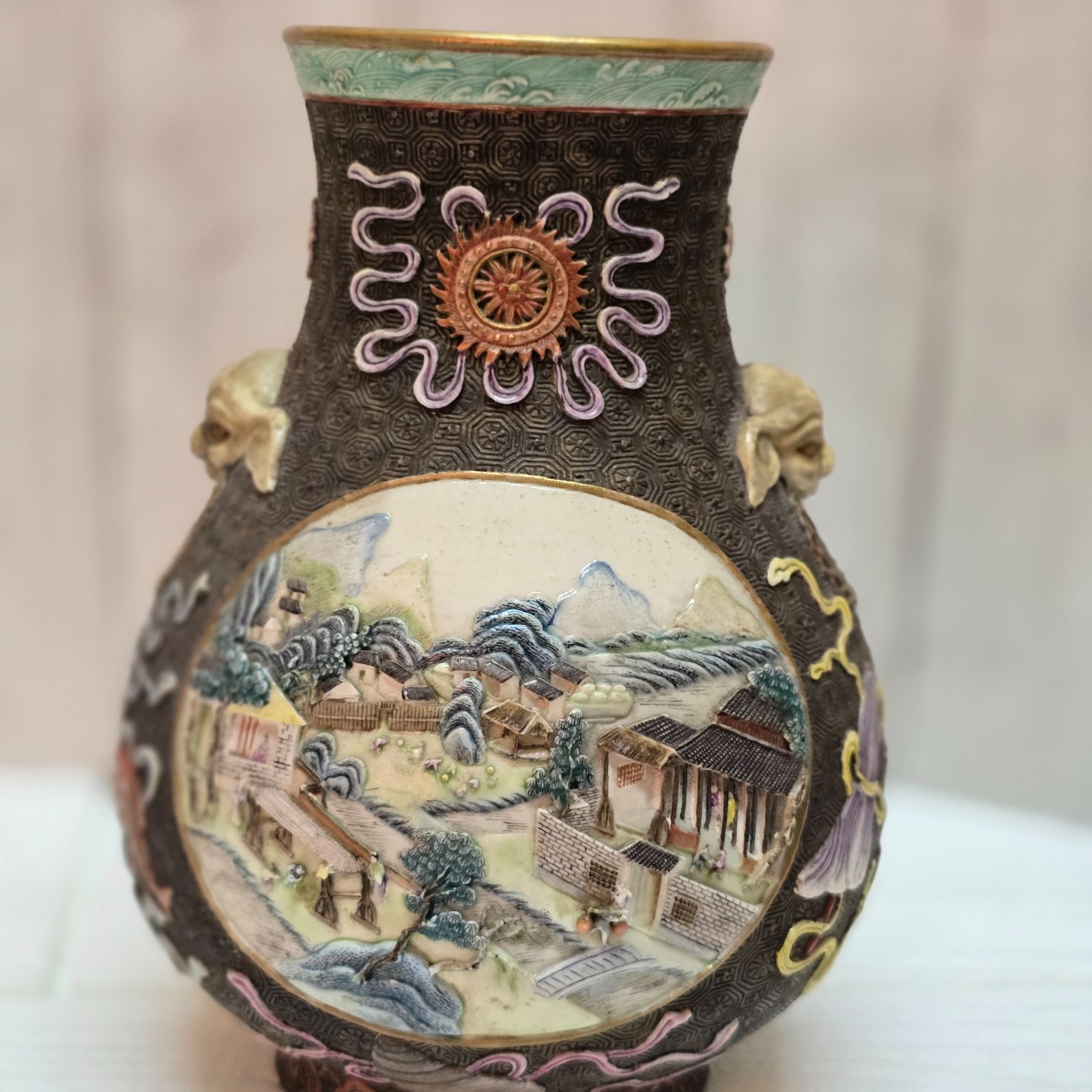 #骨董品　#置物　#花瓶　#昔の物 61【骨董品】飾り壺 花瓶 オブジェ アンティーク - メルカリ