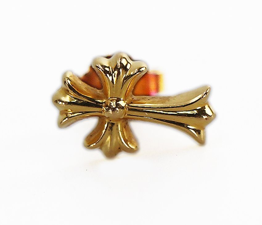 クロムハーツ ピアス 22K クロスファット スタッド 14K YG 片耳 - メルカリ