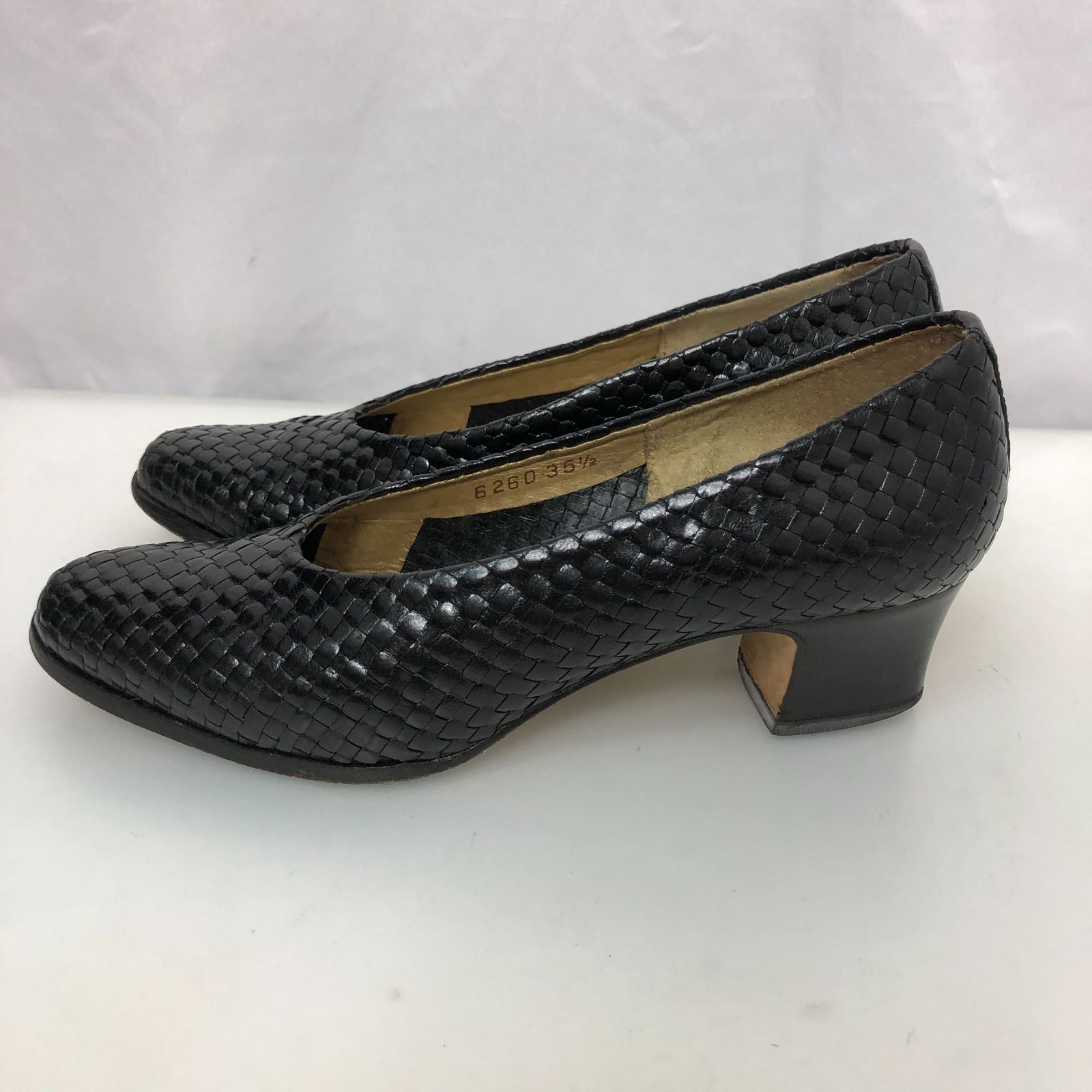 【極美品】✨SAINT LAURENT PARIS 22cm パンプス 赤 35 Yves Saint Laurent(イヴサンローラン) スウェードヒール
