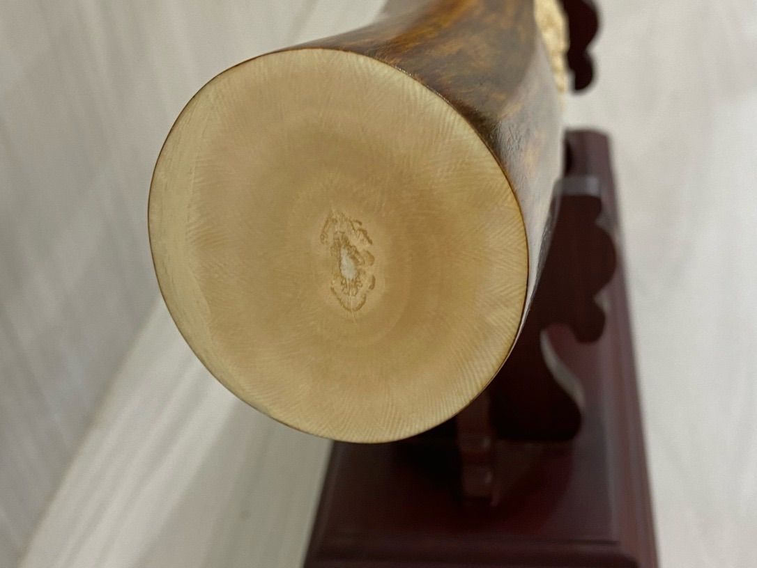 天然マンモス牙美しい手作り彫刻 福禄壽 置物飾り物 - メルカリ