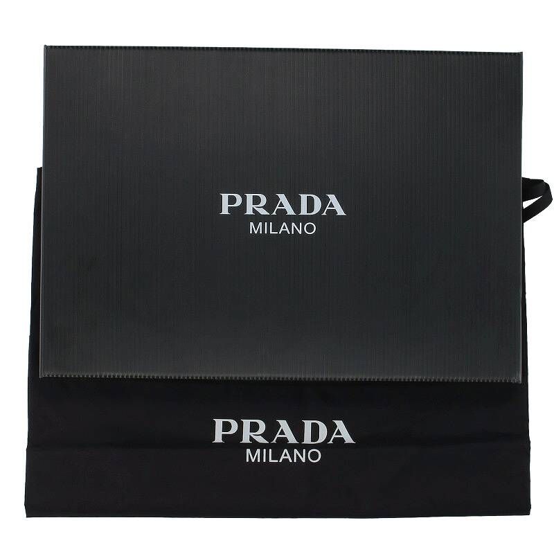 prada プラダ マクロ 2EG376 Re-Nylonレザー切替スニーカー - スニーカー