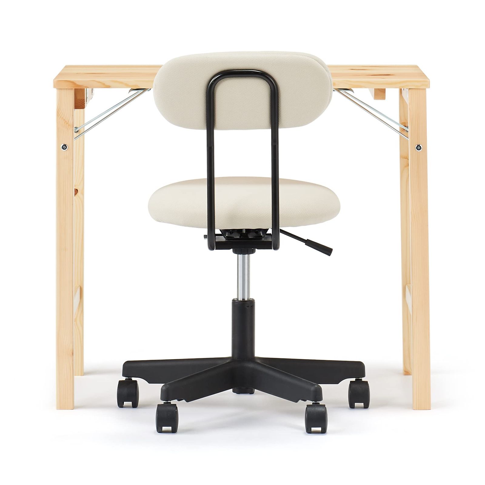 無印 パイン材テーブル 折りたたみ式 幅80×奥行50×高さ70cm 18499441