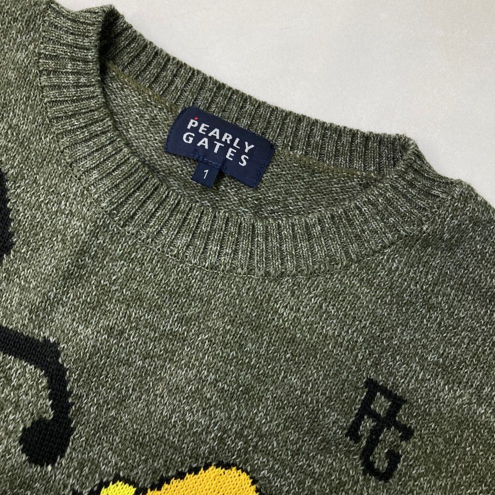 サイズ：1 PEARLY GATES パーリーゲイツ ×スポンジボブ ニットセーター
