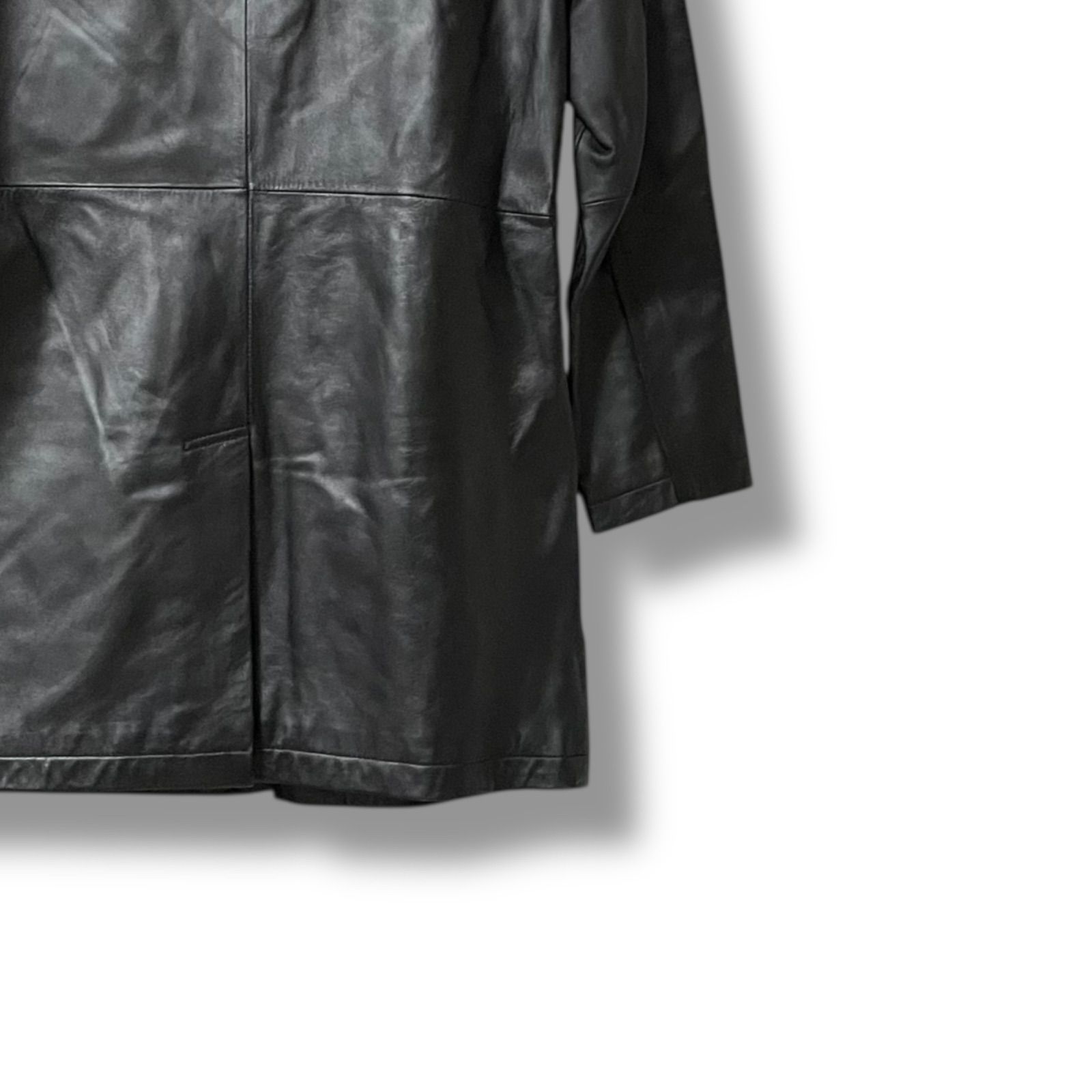 MICHIKO LONDON KOSHINO ミチコロンドンコシノ ブラック レザーコート