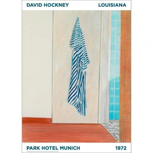 LOUISIANA DAVID HOCKNEY - PARK HOTEL MUNICH 1972 A2 アートプリント ポスター 北欧 デンマーク ルイジアナ美術館