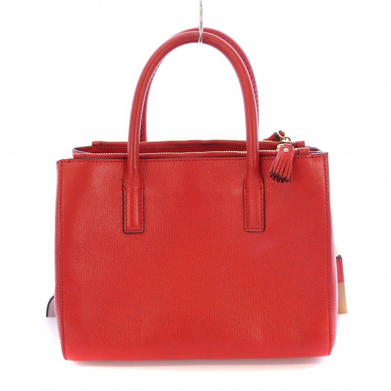 ANYA HINDMARCH レッド クラッチバッグ　タッセル　超美品格安 Anya Hindmarch(アニヤハインドマーチ) ショルダーバッグ