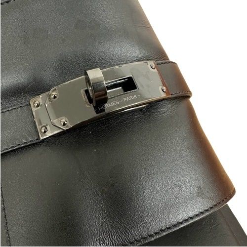 HERMES エルメス ガブリエル サンダル ソーブラック レザー サイズ41