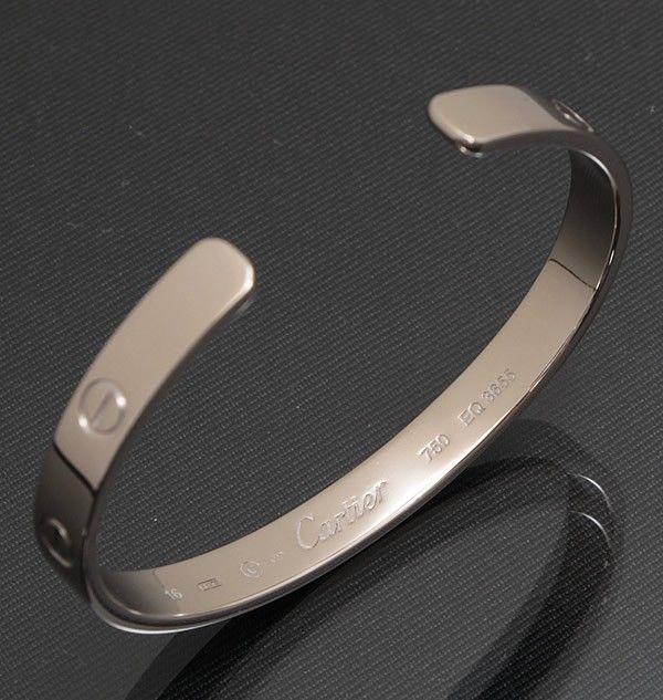 【広尾店】極美品 カルティエ Cartier ラブブレス オープンバングル K18WG size:16【13717】