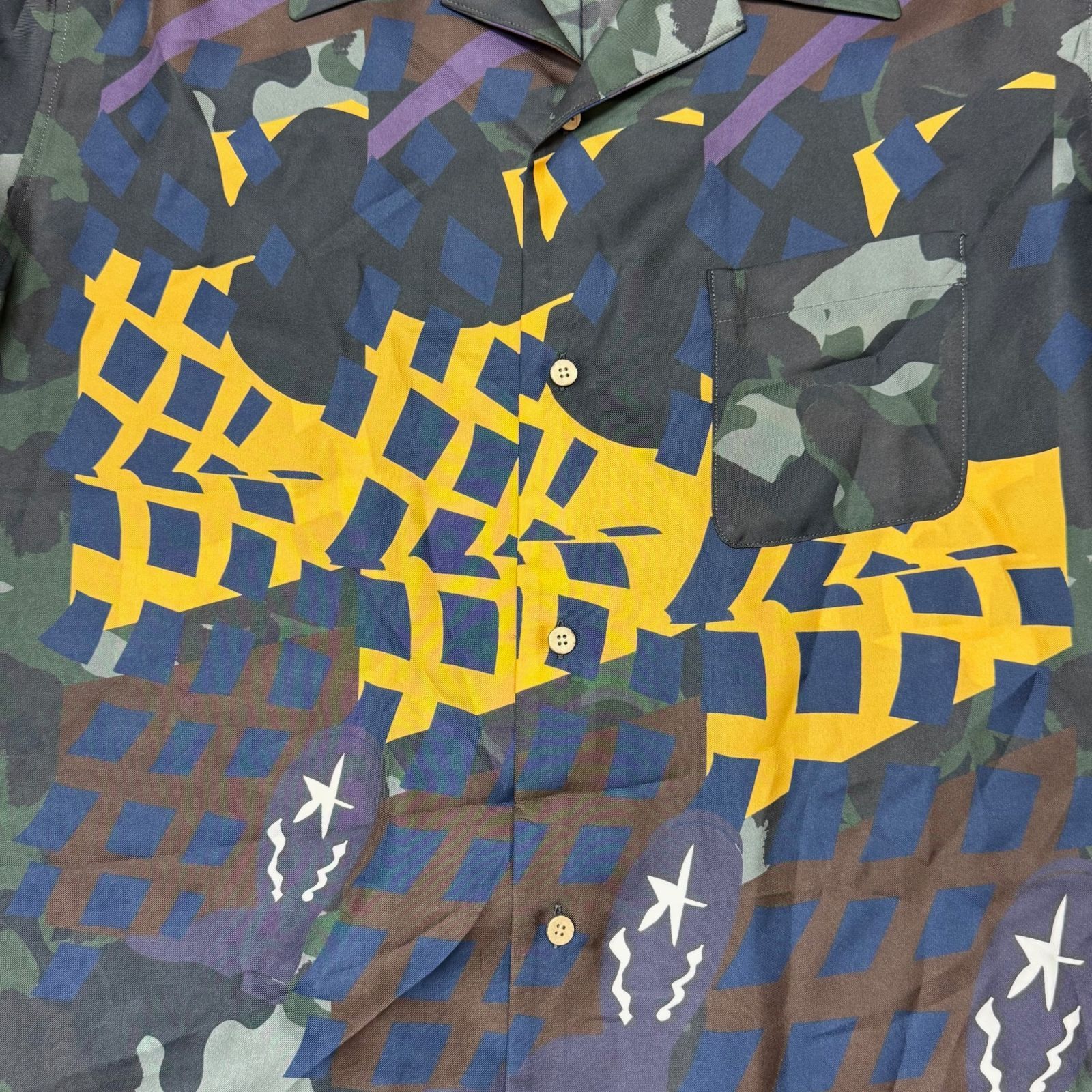 参考上代48400円 未使用品 KHOKI OPEN COLLAR SHIRT オープンカラー