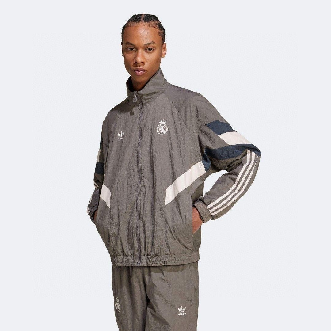 adidas Real Madrid ナイロンジャケット グレー ADIDAS/アディダス】 REAL MADRID TRACK ジャケット（ナイロン