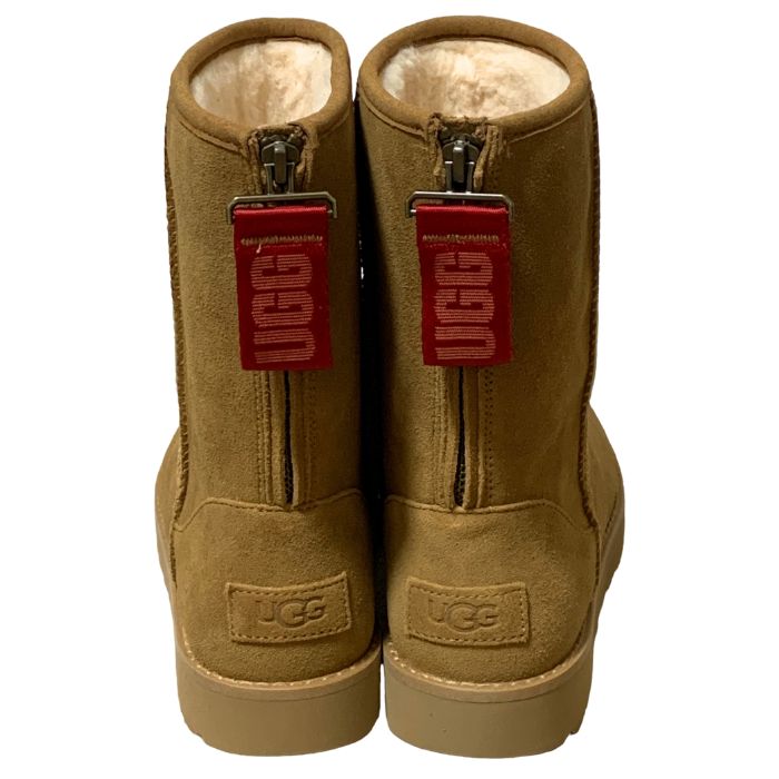 未使用級】UGG® クラシック ショート ムートンブーツ ジップ 24cm 