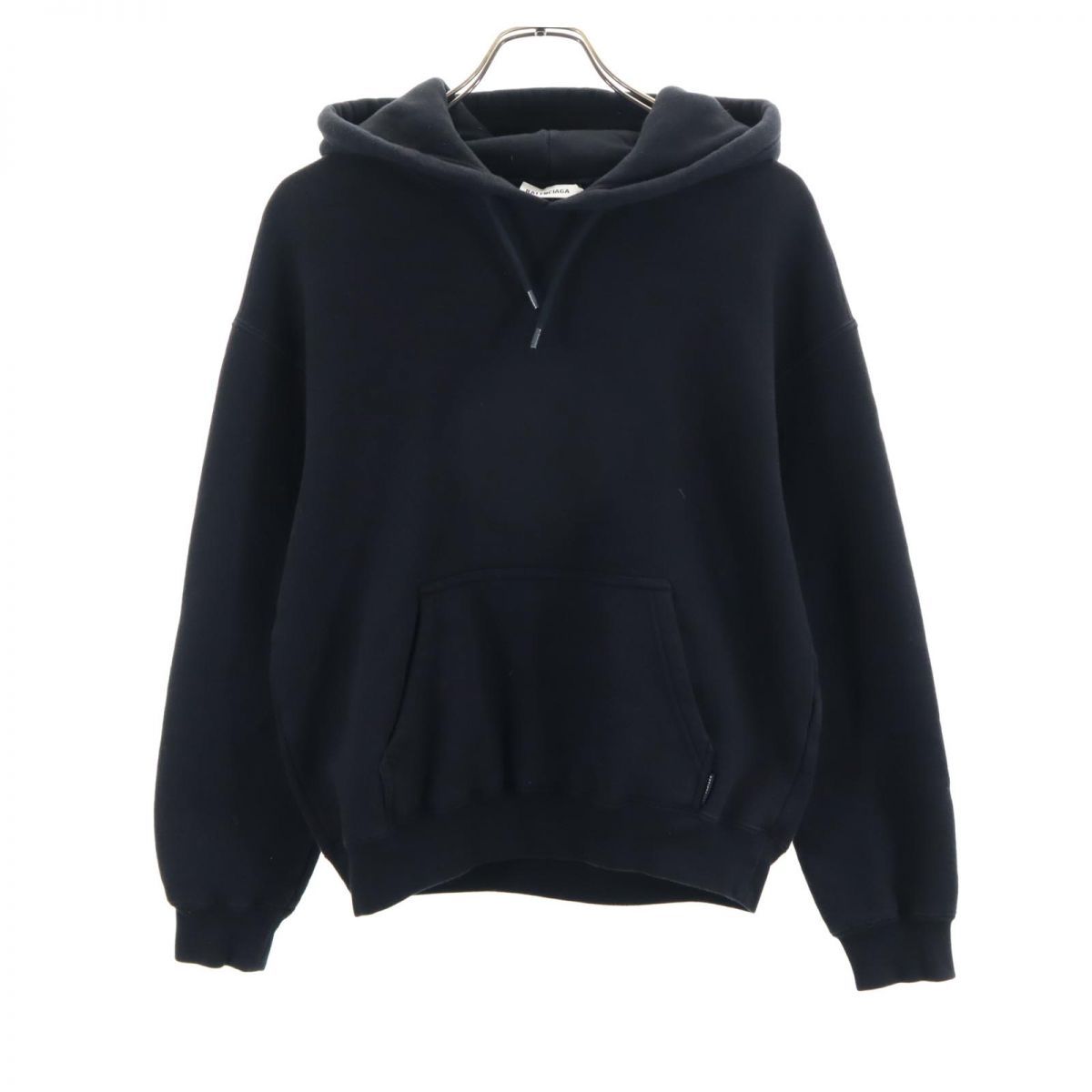 BALENCIAGA フード付きスウェット 黒 人気モデル】バレンシアガ☆ フードロゴ入り スウェット