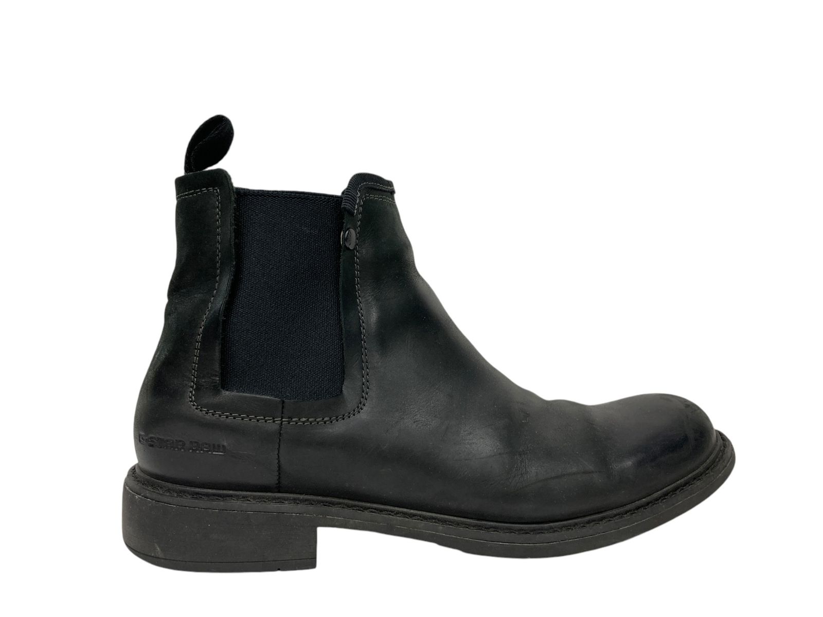 G-STAR RAW ジースターロウ ブラックレザーサイドゴアブーツ 28cm G-STAR RAW (ジースターロー) レザー サイドゴア ブーツ GS 162-FW US7