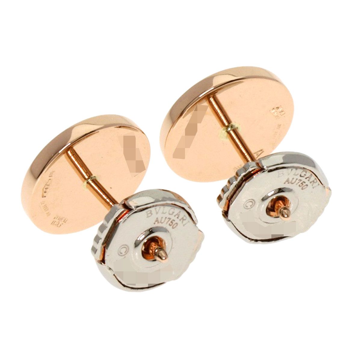 BVLGARI ブルガリ ブルガリブルガリ シェル ピアス K18PG K18WG  