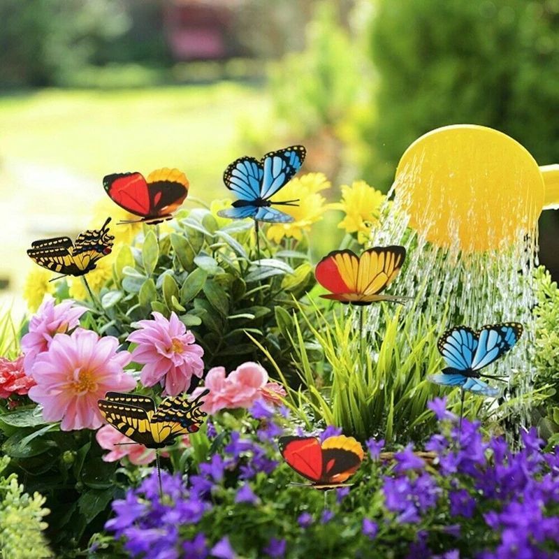 蝶々 ガーデニング ピック 植物 インテリア 飾り 蝶 セット お花 飾り メルカリShops