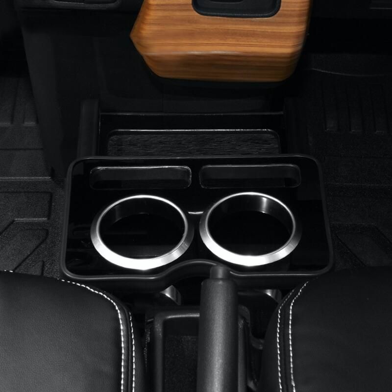 ハイゼット カーゴ アトレー S700V S710V 2021 R3 .12 - センター コンソールボックス ドリンクホルダー 小物トレー ピアノブラック レザー調 ブラック カスタム BRIGHTFACE_UK