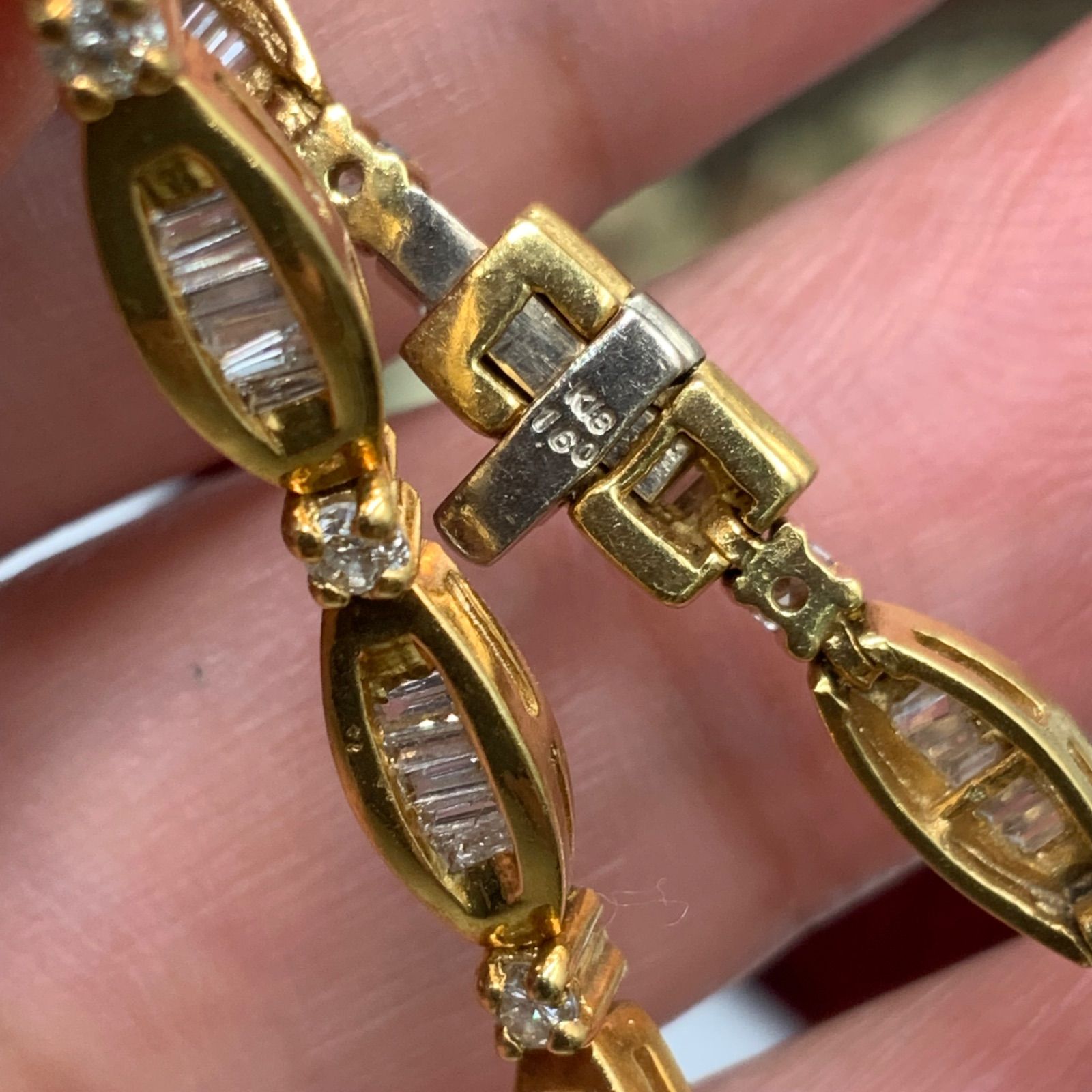 K18 ダイヤ ブレスレット 1.6ct 約18cm 11.5g - メルカリ