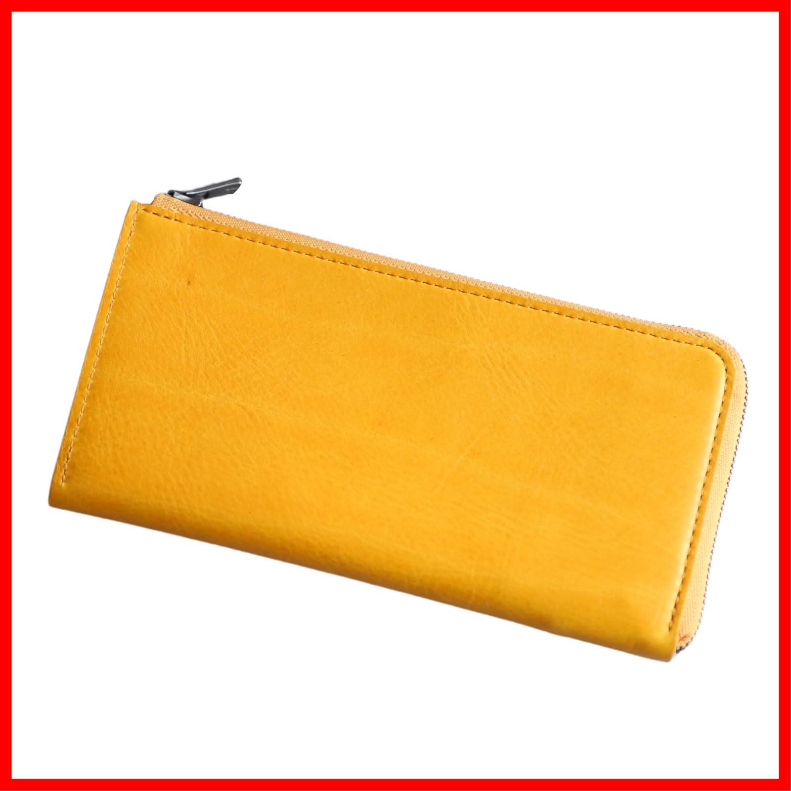 本革 L字ファスナー レディース メンズ ZIP 小さい長財布 modo イルモードジップ il Yellow STATUSY 右利き用