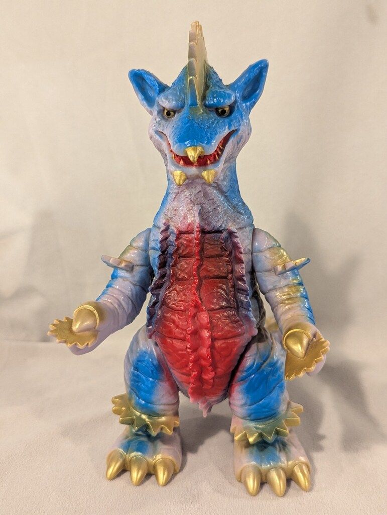ポピー 復刻版怪獣シリーズ ブルマァク グロンケン 藤成型|赤-青-金スプレー