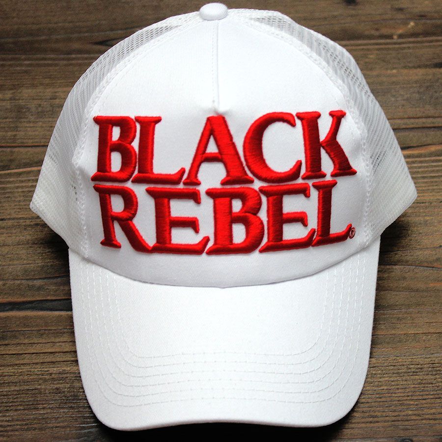 帽子 cap 男女兼用 BLACK REBEL ブラックレーベル 白×レッド - メルカリ