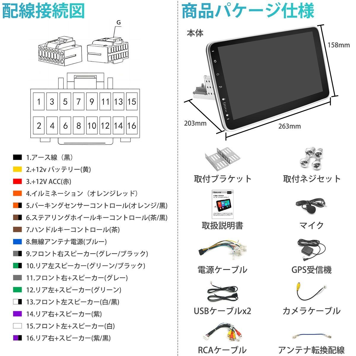 Android12 車載用 カーナビ 1DIN PC 10.1インチ 2+32GB カーオーディオ ミラーリング ワイヤレスCarPlay  android auto ギボシハーネス - メルカリ